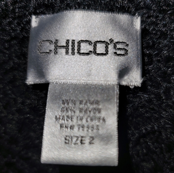 Chico's open weave v-neck sweater Size 2 (12-14) - Picture 8 of 12
